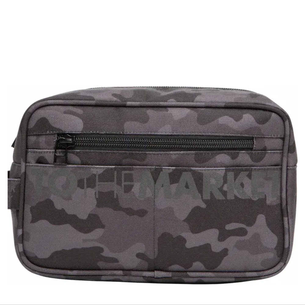 To The Market The Dopp Kitt Street Logo Black Camo Toiletry Bag Nwt ❤️